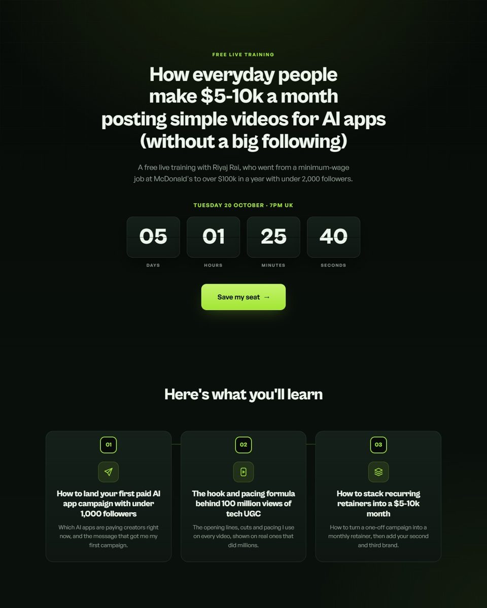 Registration page preview