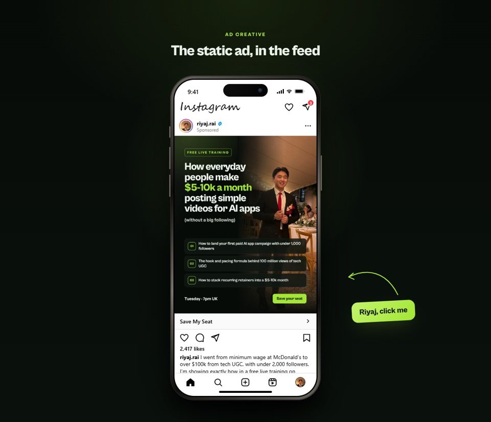 Static ad preview