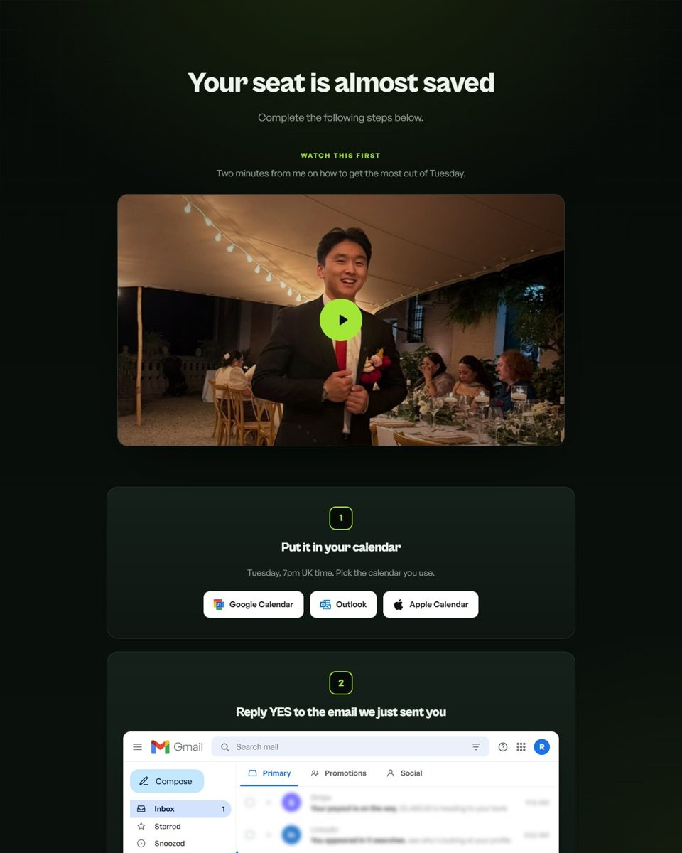 Thank-you page preview